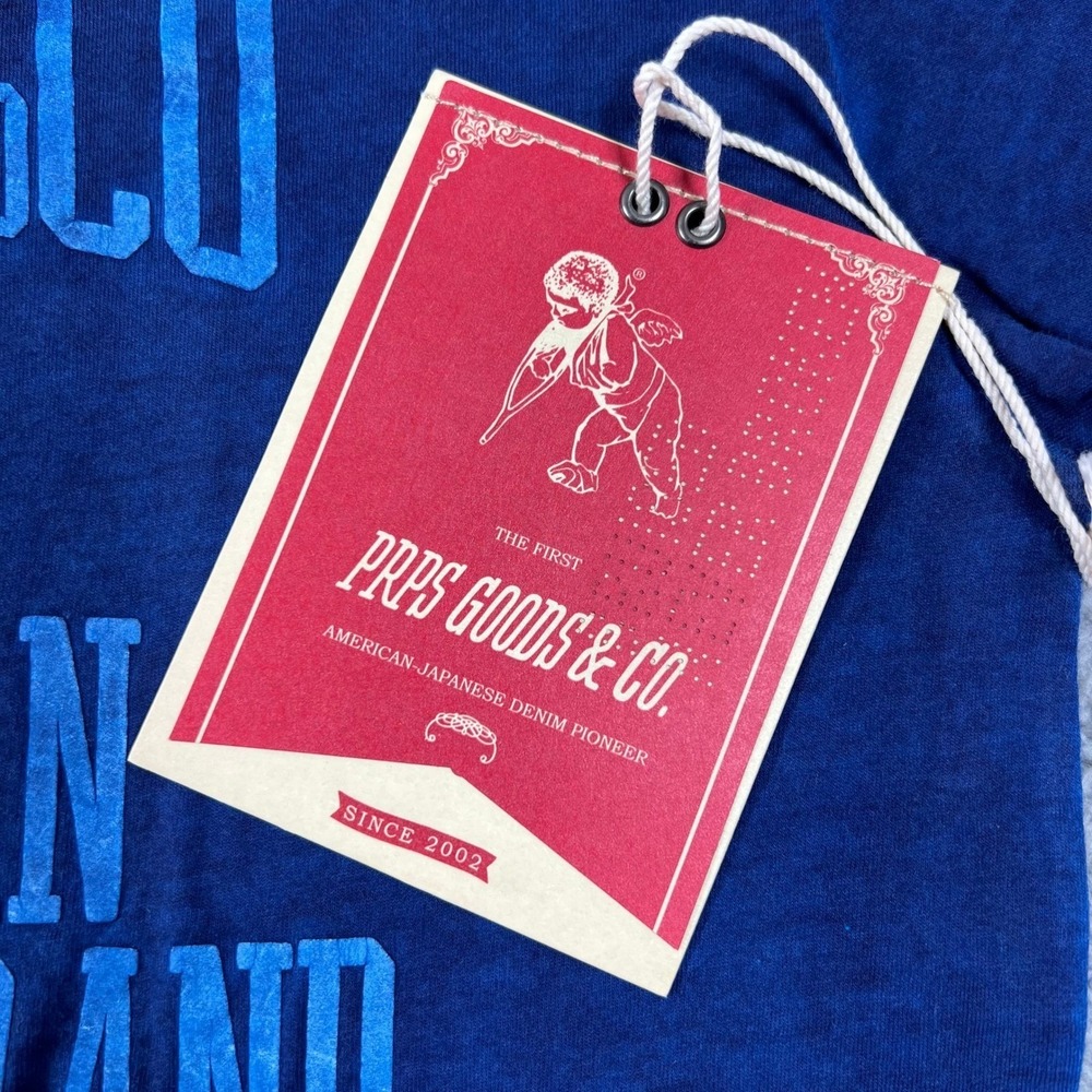 PRPS GOODS&CO Blue Graphic T Shirt "New York Japan Original Denim Brand" Mens XL - Picture 8 of 11